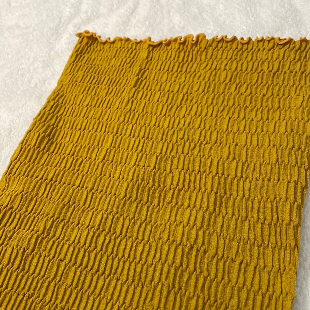 Mustard yellow tube top